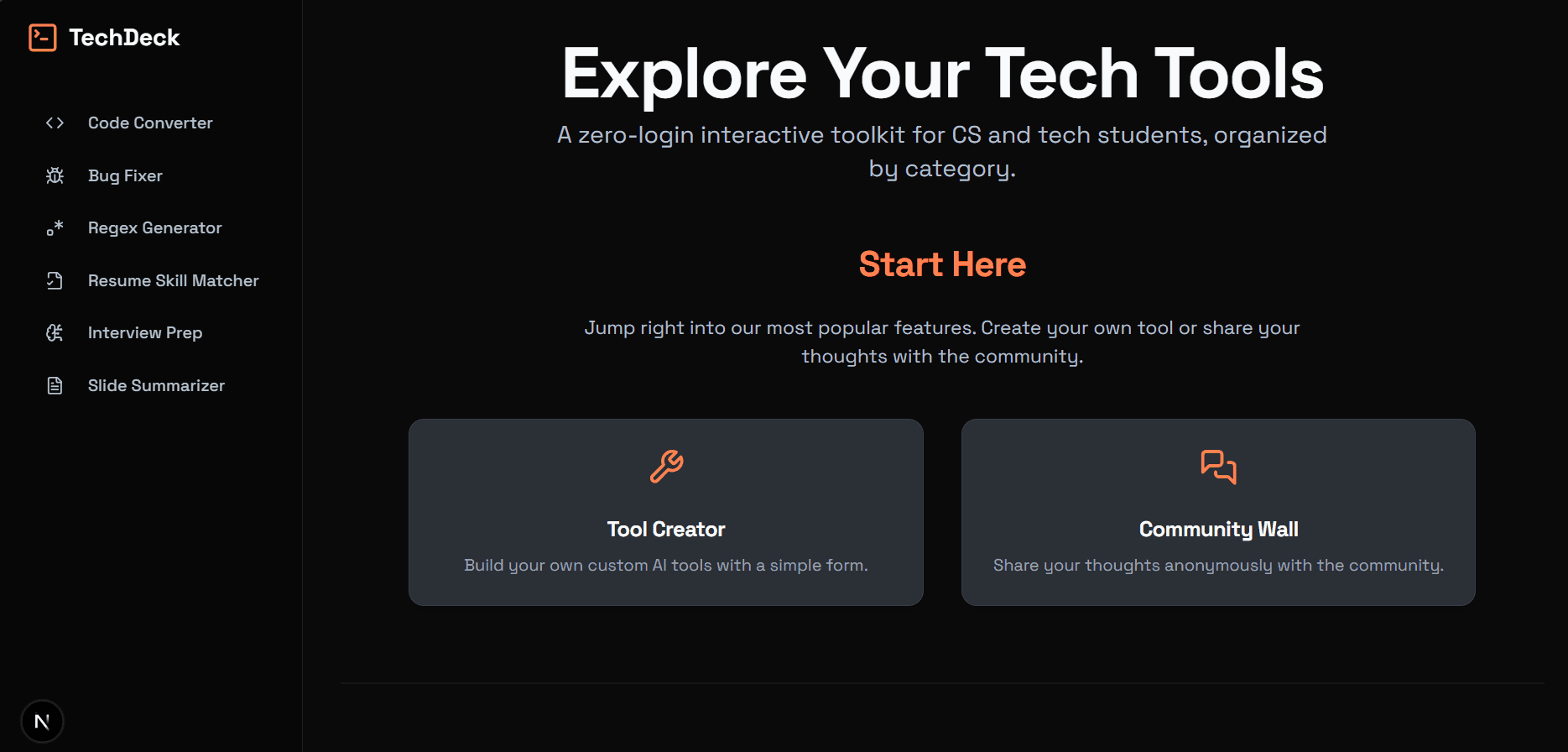 Tech Deck – AI Developer Toolkit